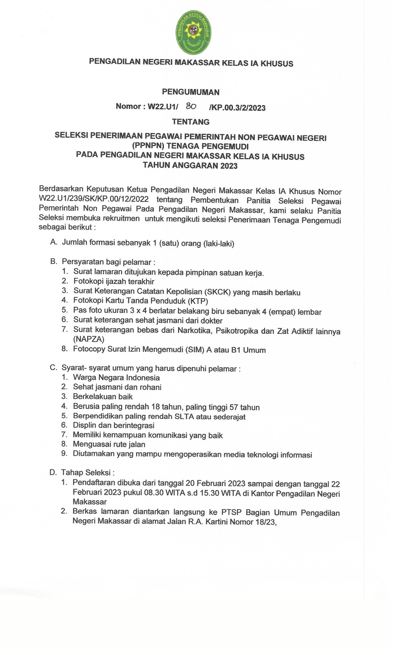 Pengumuman Rekruitmen PPNPN page 0001