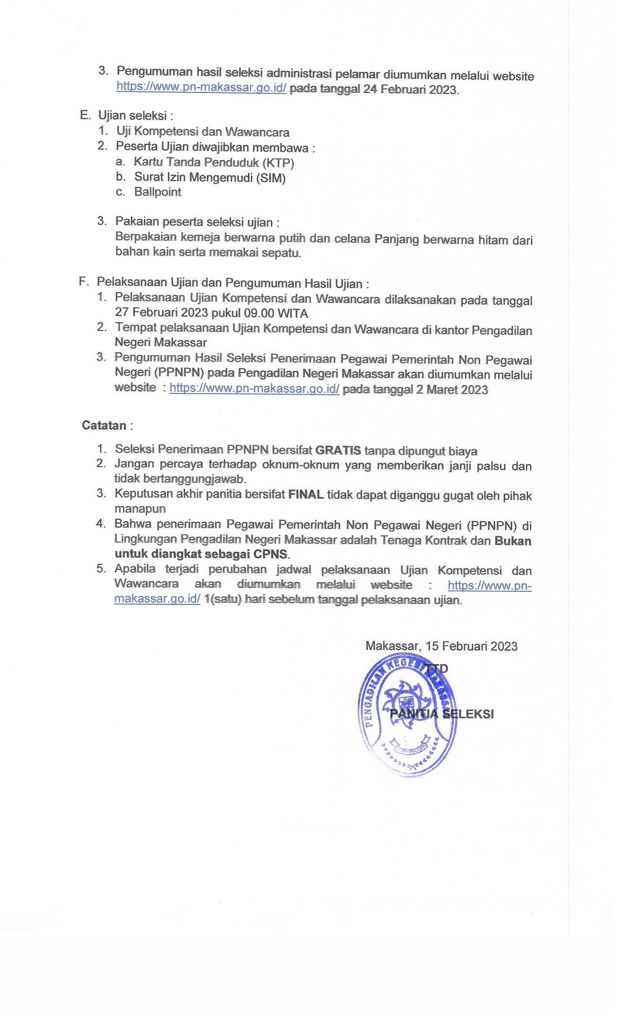 Pengumuman Rekruitmen PPNPN page 0002
