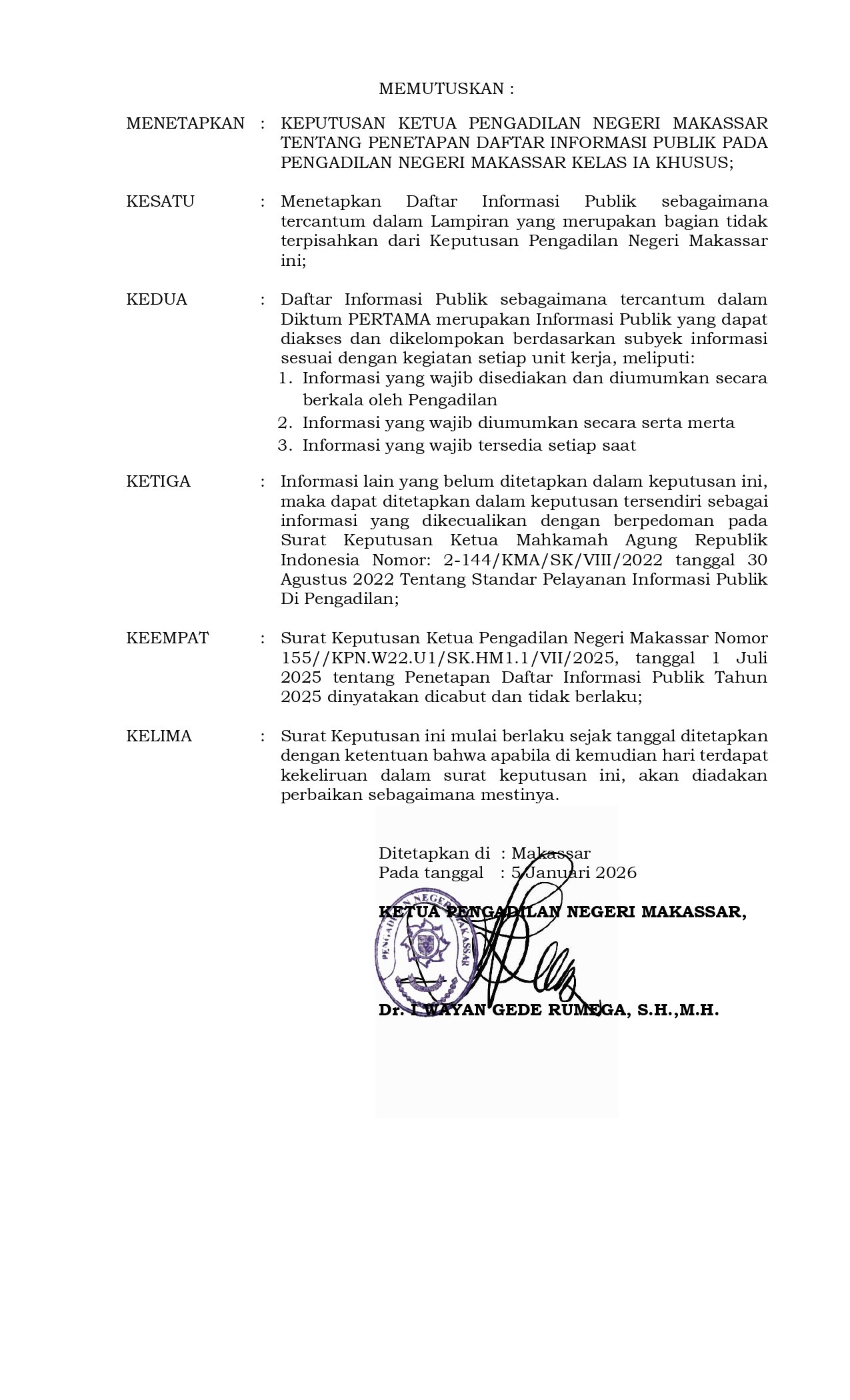 123 SK Penetapan Daftar Informasi Publik TMT Januari 2026 page 0002