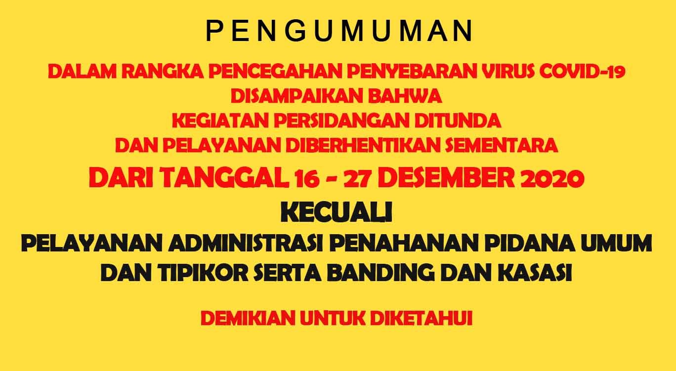 pengumuman covid 1612
